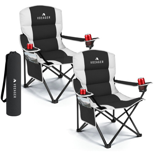 Voyager padded camping chairs - padded,