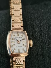 9ct Gold Accurist Ladies Watch