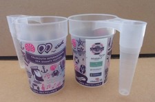 Falmouth Sea Shanty Festival 2025.  Plastic Pint Glass x 2. Stacking Handles