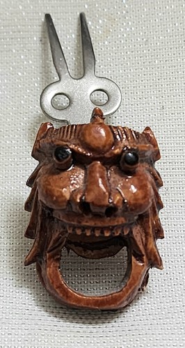 Vintage netsuke style birdcage - style,