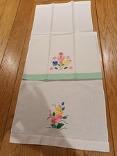 2 vintage embroidered