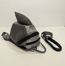Littlelife Shark Backpack Reins Hood Grey