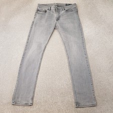 Diesel Men Jeans 33x32 Grey Thavar-XP RX985 Stretch Slim Skinny Denim Light Wash