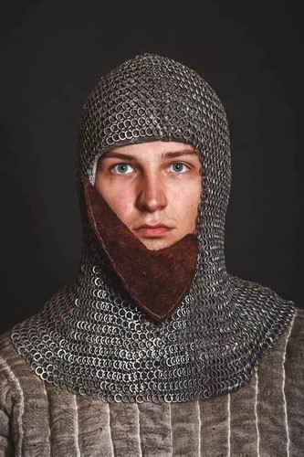 Chainmail coif face covered - chainmail,