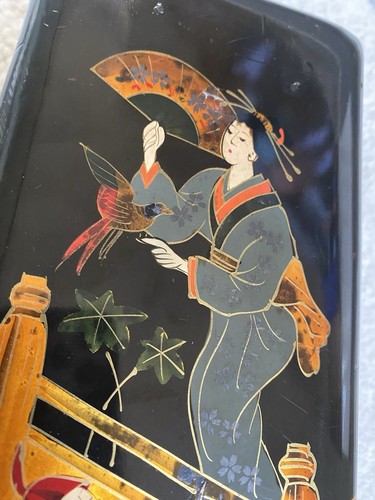 Japanese antique lacquered - lacquered, box