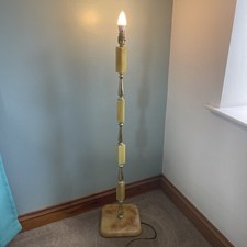 Vintage Retro Floor Light. Mustard/Yellow. Rewired. 113cms High. Pre Owned 