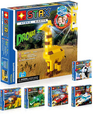 STAX HYBRID Fun Building Bricks Cars Lion Giraffe Crocodile With Lights & Sounds