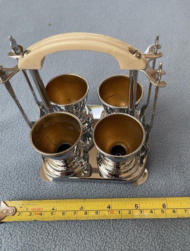 Art deco chrome egg - art, cup
