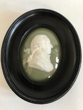 Wedgwood Green Jasper dip Adam Smith framed Oval plaque