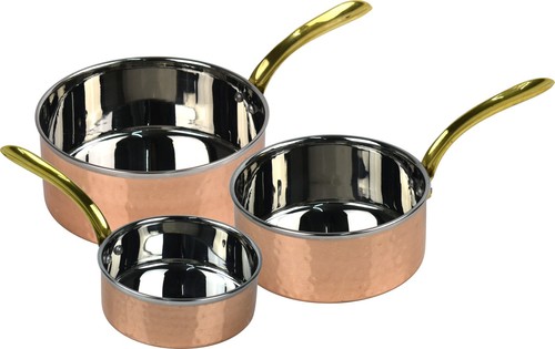 Piece copper steel sauce pan - copper,