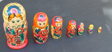 VINTAGE AUTHENTIC RUSSIAN MATRYOSHKA BABUSHKA NESTING DOLL 7 PC HAND PAINTED