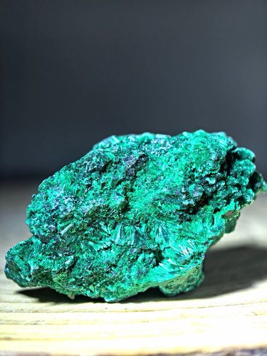 Raw fibrous velvet malachite - raw,
