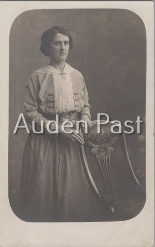 Vintage rppc young woman - rppc,