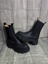 Ganni Women’s Mid Top Chelsea Boots Black UK 5 EU 38 Brand New Genuine 5uk