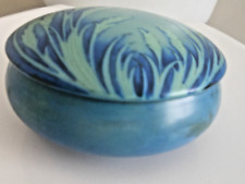 William Moorcroft Lidded Bowl - c.1934 Signed WM with Original Queen Mary Label