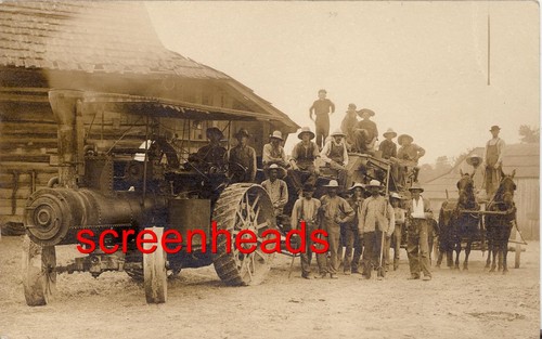 1911 rppc photo early steam - "early,