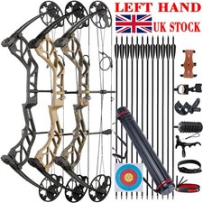 19-70LBS Adjustable Compound Bow Left Hand 320FPS Archery Hunting Arrows Target