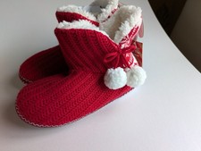 Ladies Cosy Fair Isle Kitted Slippers ( Primark) UK Size 5-6
