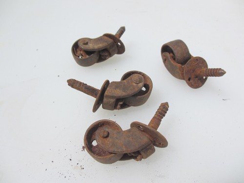 Antique iron furniture castors - antique,