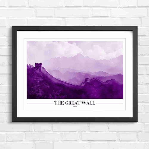 Chinese great wall - wall, mountains