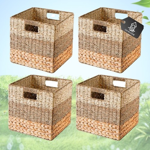 12x12 wicker storage cube - wicker, bins