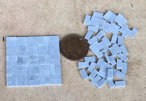 Dolls house paving bricks grey - house,