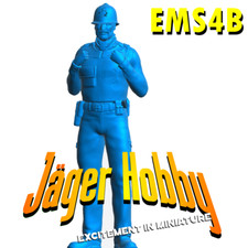 EMS4B Weathered Bearded Police Officer in Custodian Helmet – Scale Model Figure