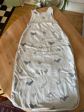 Wool Merino Kids Go Go Sleeping Bag Duvet Weight Light Grey Woodland 2-4 Years