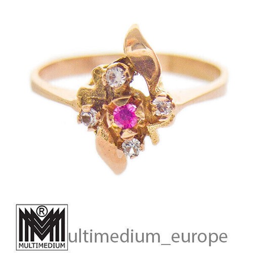 585 yellow gold ruby ring