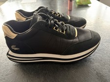 Black & Gold Lacoste Trainers Size 6