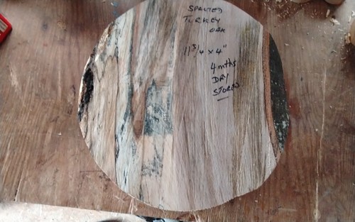 Spalted turkey oak bowl - oak,