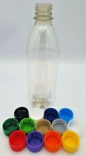 Clear 500ml PET Bottles Cordial Home Brew With Choice of Cap Colour 20-100 Pack