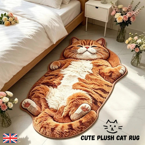 Cute cat rug soft plush - cute,