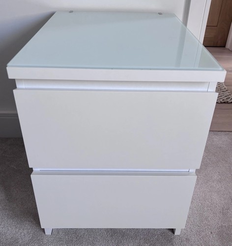Ikea malm white bedside - ikea, table