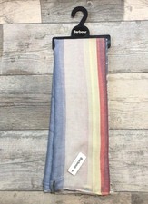 Barbour Multi Coloured Stripe Light Large Scarf/Wrap One Size BNWT
