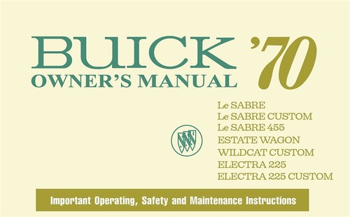 Buick 1970 owners manual - buick,