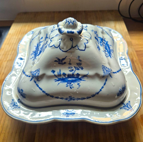 Vintage blue white ceramic - vintage,
