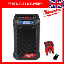 NEW Milwaukee M12RCDAB+0 12V Radio / Bluetooth Speaker & Charger Bare Unit Site