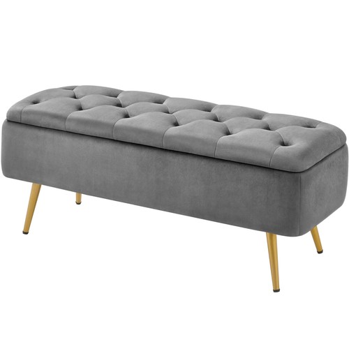 Ottoman storage velvet - w/storage,,