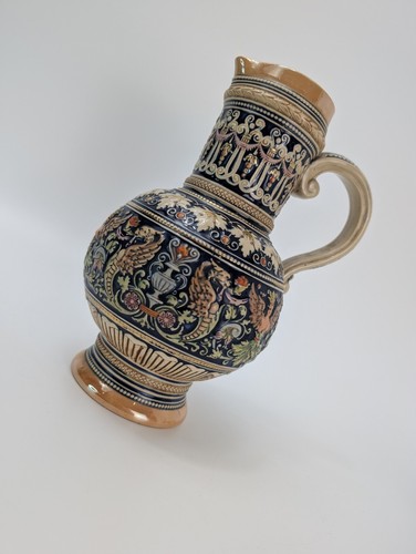 Vintage majolica style relief - majolica,