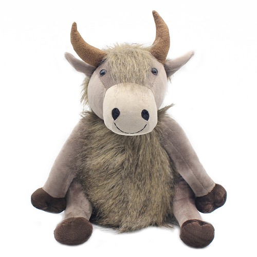 Brown highland bull doorstop - brown,