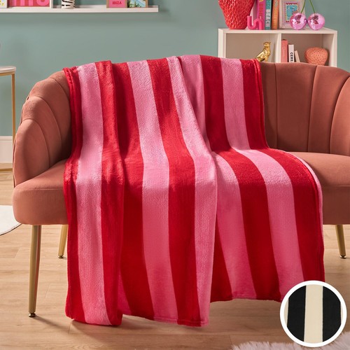 Stripe fleece throw - stripe,