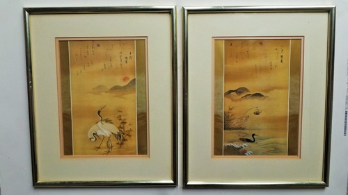 Framed oriental bird - oriental, theme