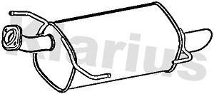 Klarius box with tail - , pipe
