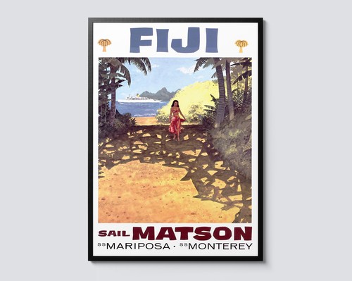 Fiji vintage travel poster - vintage,