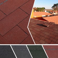 2.61sqm Felt Roofing Shingles Asphalt Shed Roof Ridge Tiles 3-Tabs Self Adhesive