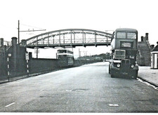 Mumbles Railway Slip Bridge Tram AEC Bus Swansea 1959 real photograph reprint f