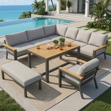 8 Seater Garden Corner Sofa w/