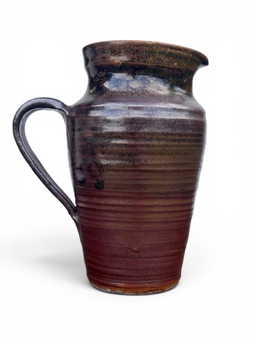 Studio pottery handled pitcher - studio,