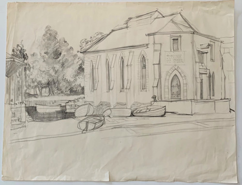Vintage pencil drawing - vintage,